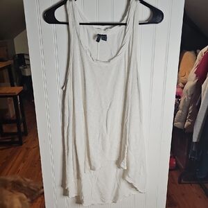 Relaxed Scoop Neck Tank Top in Ivory